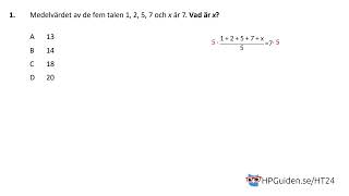 Högskoleprovet XYZ uppgift 1 från höstens högskoleprov 2024 provpass 4 kvantitativ del [upl. by Adnil]