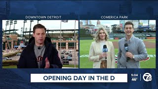 Brad Galli and Jeanna Trotman live at Comerica Park after Tigers Opening Day win [upl. by Sasnak458]