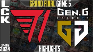 T1 vs GEN Highlights Game 5  GRAND FINAL Playoffs LCK Spring 2024  T1 vs GENG G5 [upl. by Gruber]