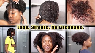 EASIEST Routine How to Wash 4C Natural Hair Without Breakage or Tangling 4C Wash Day amp Hair Care [upl. by Annawat305]