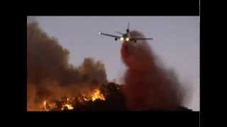 10 Tanker Drop in 2011 Canyon Fire [upl. by Verda]