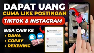 DAPAT UANG  Cuma Like Postingan TikTok amp Instagram  Cara Dapat Uang Dari Internet Terbaru 2024 [upl. by Neerehs]