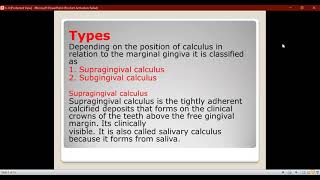 Periodontology L7 Dental calculus [upl. by Idou]