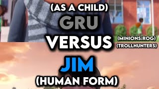 Gru vs Jim dreamworks illumination edit meme trollhunters despicableme whoisstronger [upl. by Ailene]