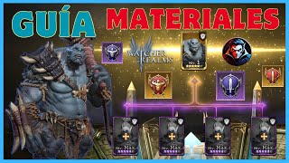 📖 Guia de 🧱 Materiales para Fusion de KroDor en 👁️ Watcher of Realms [upl. by Calisa]