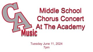 Canandaigua Middle School Chorus Concert  Academy 61024 [upl. by Bryn320]