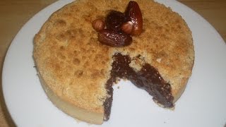 Tarte aux dattesnoisettes chocolat et caramel parsemé de pâte à crumble [upl. by Kaylee]