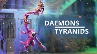 Chaos Daemons vs Tyranids NEW Balance Dataslate  A 10th Edition Warhammer 40k Battle Report [upl. by Macey]