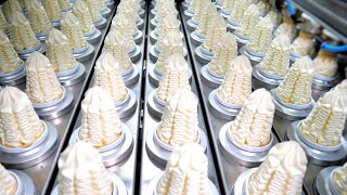 process of making various ice creams 50yearold Korean ice cream factory [upl. by Nilde]