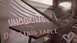 Unboxing my Glass Drafting Table ♡ ΛᏒᏦᏒᎧᏕᏋ [upl. by Catlee]