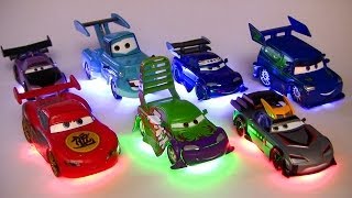 Light Up Deluxe DieCast Set Tuners DJ WIngo Lightning McQueen Mater Disney Pixar Cars Toons Toys [upl. by Jerrilee]