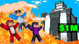 TSUNAMI de LAVA vs BASE de 1000000 Dolares🔥🏠 MINECRAFT BASE RaptorGamer [upl. by Aissila237]