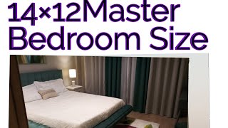 14×12 Master Bedroom size  1214 Bathroom Size  1214 Room Size [upl. by Niledam641]