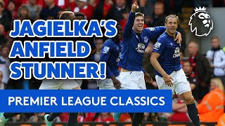 JAGIELKAS ANFIELD STUNNER  PREMIER LEAGUE CLASSICS [upl. by Yanahs]