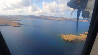 Landing at the Astypalaia airport with incredible sound [upl. by Sirraf]