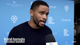 Nnamdi Asomugha on the Red Carpet  Crown Heights  NVFF17 [upl. by Atilrep]