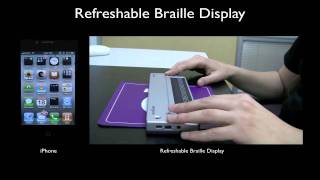 Refreshable Braille Display with iPhone 4G Tutorial [upl. by Ydoj]