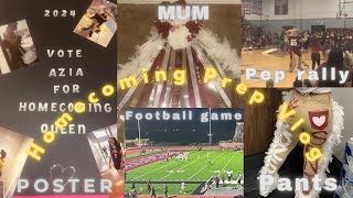 SENIOR HOMECOMING PREP  hoco football game pep rally mum making senior pants etc  aziamulaa [upl. by Homere]