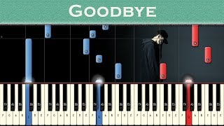 NF  Goodbye  Piano instrumental  Tutorial [upl. by Ilona]