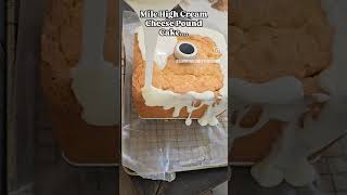 Cream cheese mile High pound cake poundcake cakerecipe youtubeshorts yummy food [upl. by Rebmyk]