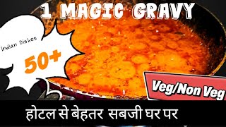 How to Make All Purpose Gravy  Indian Curry Base Gravy for 50 Dishes [upl. by Skippy]