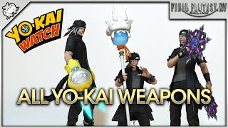 FFXIV  All Yokai Watch Weapons [upl. by Cressler]