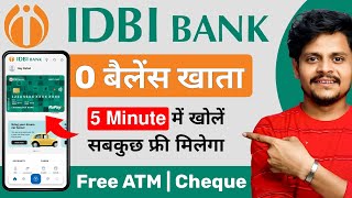 idbi bank zero balance account opening online  idbi bank me zero balance account kaise khole [upl. by Halimaj]