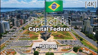 110  4K  Drone  Brasília  Capital Federal brasilia capitalfederal cidadesbrasileiras cidades [upl. by Whitver]