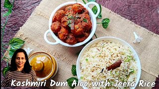 Kashmiri Dum Aloo with Jeera Rice kashmiridumaloojeerariceauthenticrecipedilsefoodiere [upl. by Pillyhp]