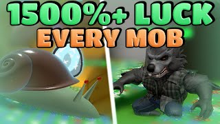 Defeating Every Mob With 1500 Loot Luck  Bee Swarm Simulator [upl. by Ardnasac]