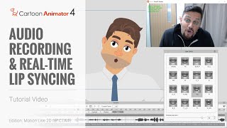 Cartoon Animator 4 Webcam Tutorial  Audio Recording and Realtime Lip Syncing [upl. by Euqinay]