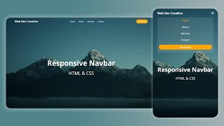 How To Create a Responsive Navbar Using HTML amp CSS  Step By Step Tutorial [upl. by Levon800]