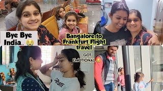 Most emotional day 😢  Leaving India  Bangalore to Germany Flight  Street food experience [upl. by Sucramd]