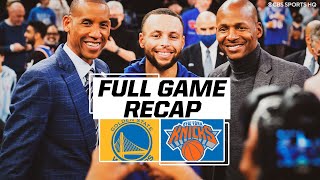 Warriors vs Knicks Steph Curry sets alltime 3point record Recap  CBS Sports HQ [upl. by Arutnev816]