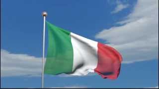 Bandiera italiana  Italian flag [upl. by Nosydam]