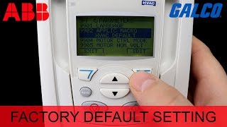 Resetting an ABB ACH550 HVAC Drive to Factory Default Settings [upl. by Serge133]