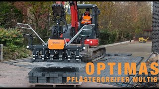 Optimas Pflastergreifer Multi6  Paver clamp Multi6 for excavator [upl. by Anaek]