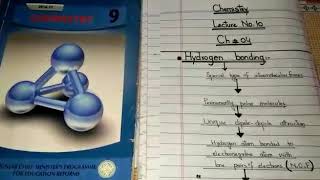 Chemistry 9th Chapter 4 Topic Hydrogen Bonding with detail and DiagramChemistry 9th Online Lectures [upl. by Saudra]