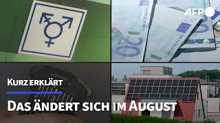 Kurz erklärt Das ändert sich im August in Deutschland  AFP [upl. by Woodward498]