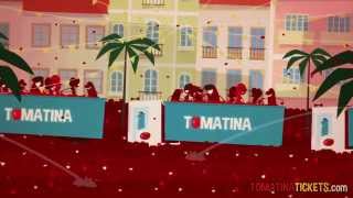 TomatinaTicketscom  La Tomatina de Buñol Valencia Spain  Audio English [upl. by Nnylyam]