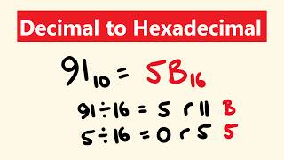 How to Convert Decimals to Hexadecimal [upl. by Itsirhc]