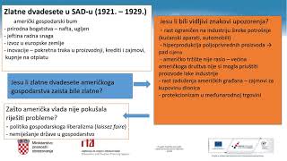 Povijest 4 razred SŠ  Gospodarstvo nakon Prvoga svjetskog rata i Velika gospodarska kriza [upl. by Emawk]