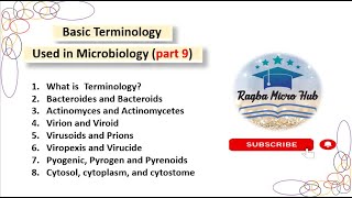 Basic terminology in microbiology part9 microbiologylecture raqbamicrohub [upl. by Melba970]