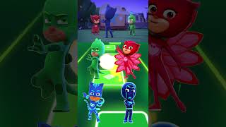 PJ Masks  Gekko 🆚 Owlette 🆚 CatBoy 🆚 Night Ninja X Dance Song Tiles Hop EDM Rush shorts [upl. by Rozella]