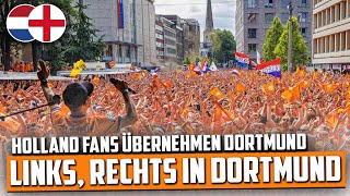 Nächster OranjeWahnsinn NiederlandeFans nehmen Dortmund ein holland nach links nach rechts [upl. by Ellenahs18]