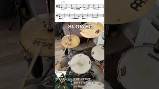 The Verve  Bitter Sweet Symphony  Drum Beat with sheet music [upl. by Zachariah]