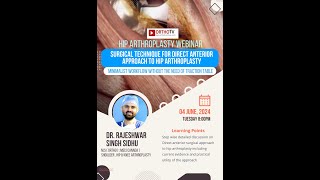 OrthoTV HIP ARTHROPLASTY SERIES– Surgical Technique for Direct Anterior Approach to Hip Arthroplasty [upl. by Llenrap956]