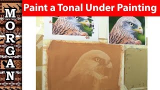 How to paint a tonal under painting  wildlife art  Jason Morgan [upl. by Sipple]