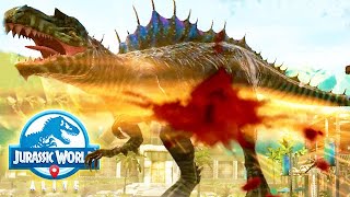 NEW ALBERTOSPINOS RAID BOSS DEFEATED JURASSIC WORLD ALIVE [upl. by Nnyladnarb]