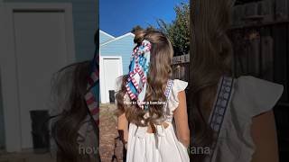 Bandana hairstyle for beginners🍦🦋 hair hairstyles hairscarf cutehairstyles hairtutorial [upl. by Nobell334]